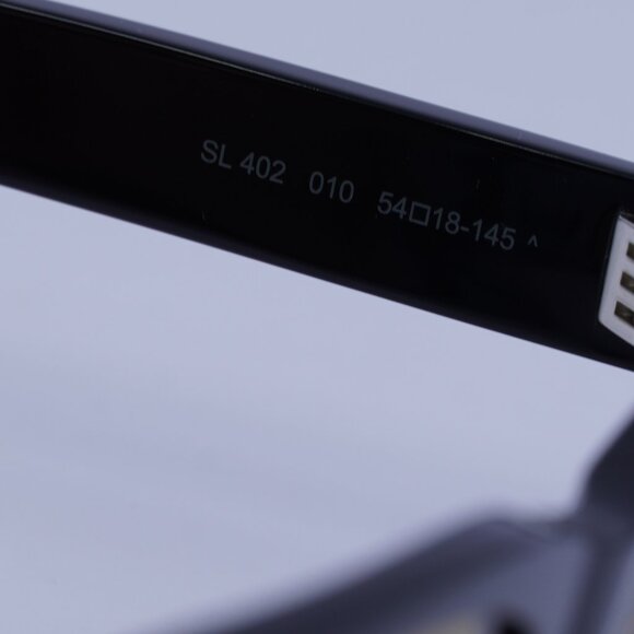 Saint Laurent SL402 010 Sunglasses Black Square Frame, Yellow Lenses - Picture 9 of 12